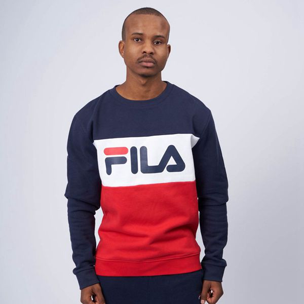 Moletons Fila Homem Azul Marinho/Branco/Vermelhas - Fila Greg (Brushed) Loja Online Portugal,YBRC-51